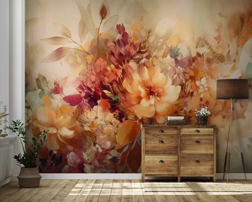 Tranh dán tường 3D bông hoa nghệ thuật TDT915