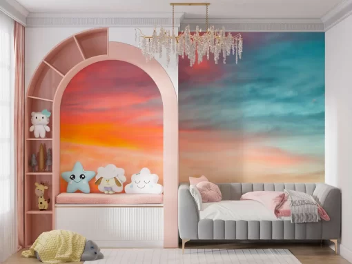 Tranh dán tường 3D phong cảnh hoàng hôn TDT1033