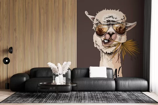 Tranh dán tường 3D động vật cool ngầu TDT944