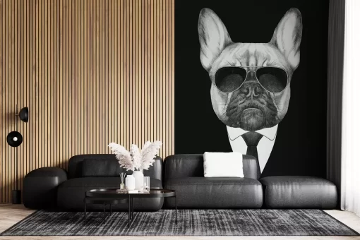 Tranh dán tường 3D động vật cool ngầu TDT950