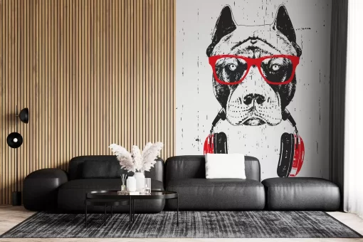 Tranh dán tường 3D động vật cool ngầu TDT956