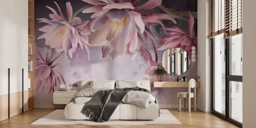 Tranh dán tường 3D bông hoa nghệ thuật TDT603