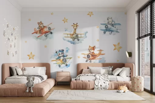 Tranh dán tường 3D trang trí phòng ngủ cho bé TDT875