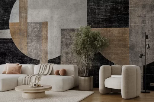 Tranh dán tường 3D phong cách tối giản TDT1066