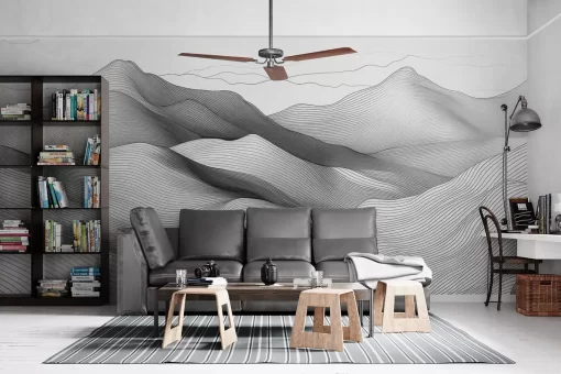 Tranh dán tường 3D trừu tượng nghệ thuật TDT1079