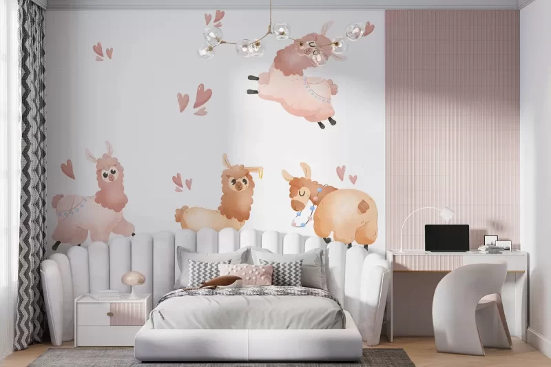 Tranh dán tường 3D động vật ngộ nghĩnh TDT948