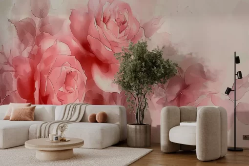 Tranh dán tường 3D bông hoa nghệ thuật TDT976