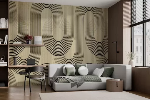 Tranh dán tường 3D phong cách tối giản TDT1068