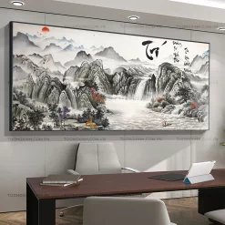 Tranh sơn dầu sơn thuỷ hữu tình SD699