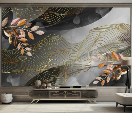 Tranh dán tường 3D trừu tượng TDT1655