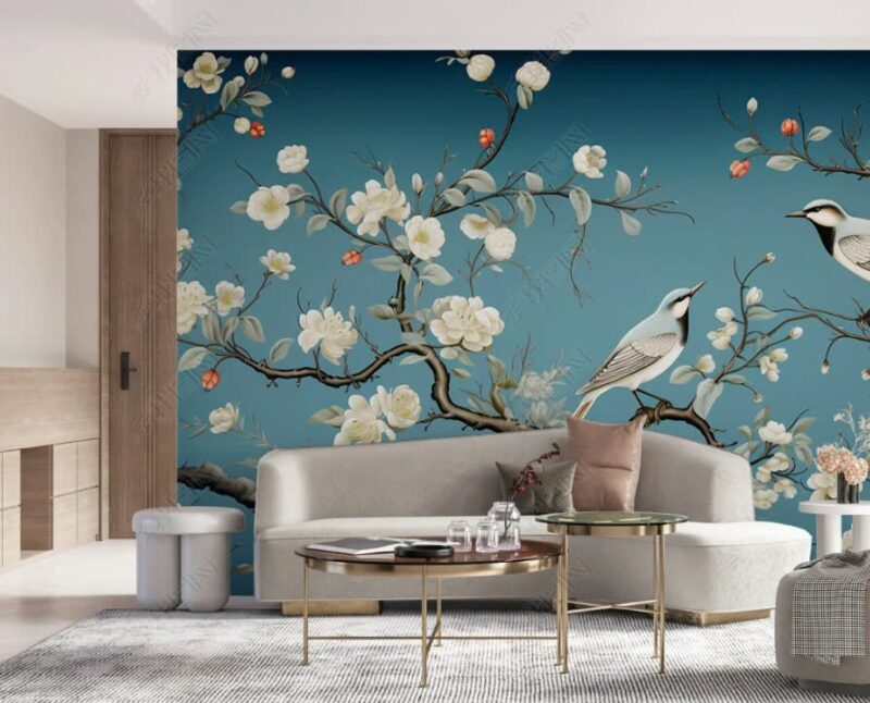 Tranh dán tường 3D phong cách indochine TDT1659 - Ảnh 3