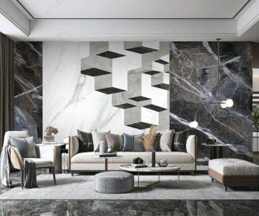 Tranh dán tường 3D trừu tượng TDT1679