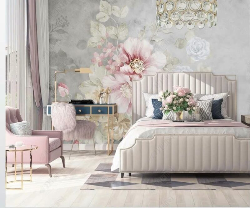 Tranh dán tường 3D hoa nghệ thuật TDT1689