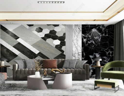 Tranh dán tường 3D trừu tượng hiện đại TDT1663