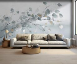 Tranh dán tường 3D lá cây nghệ thuật TDT1690