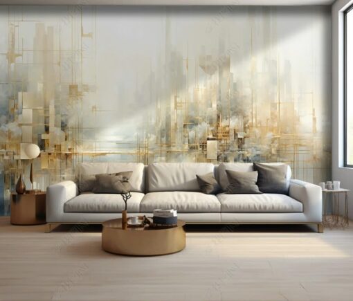 Tranh dán tường 3D trừu tượng nghệ thuật TDT1658