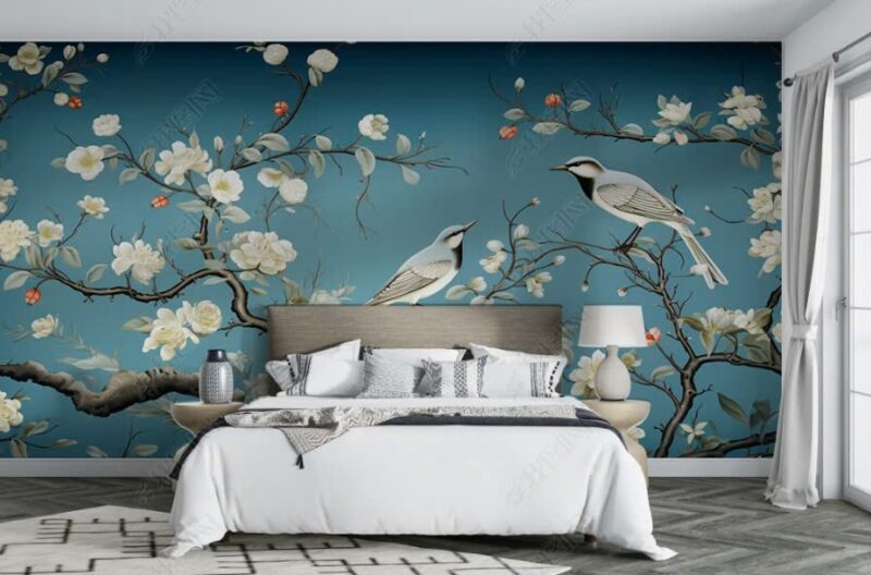 Tranh dán tường 3D phong cách indochine TDT1659