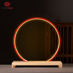Kệ đèn led đế gỗ decor tượng, mèo thần tài GS136