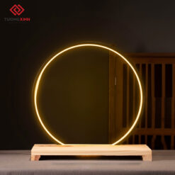 Kệ đèn led đế gỗ decor tượng, mèo thần tài GS135