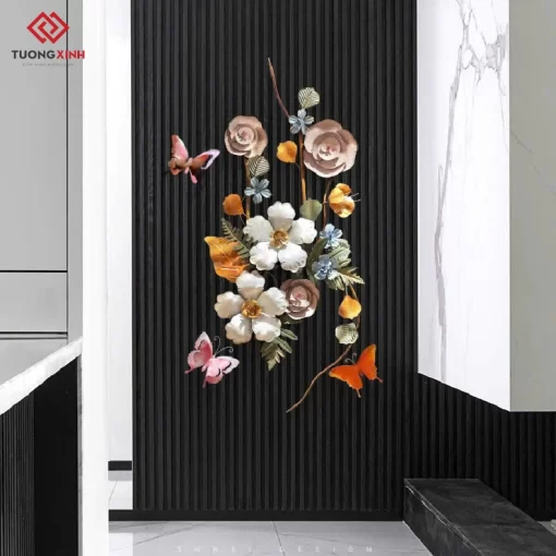 Tranh sắt hoa lá nghệ thuật trang trí nội thất TX821