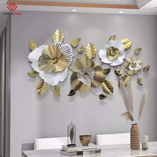 Tranh sắt hoa lá nghệ thuật trang trí nội thất TX823