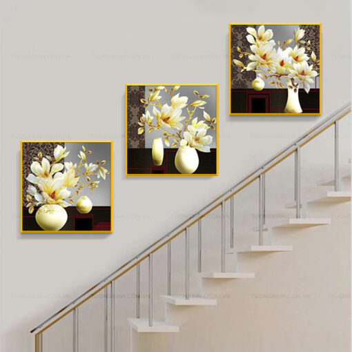 Tranh cầu thang bình hoa nghệ thuật SCA4557