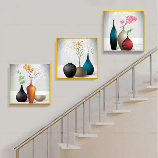Tranh cầu thang bình hoa nghệ thuật SCA4558