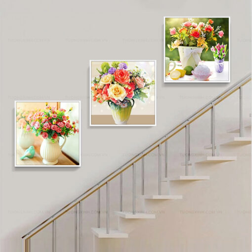 Tranh cầu thang bình hoa nghệ thuật SCA4561