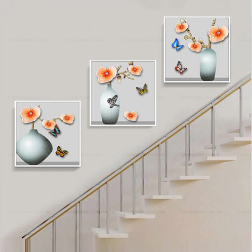 Tranh cầu thang bình hoa nghệ thuật SCA4562