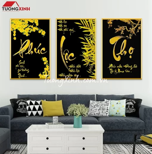Tranh treo tường phúc lộc thọ PT4580