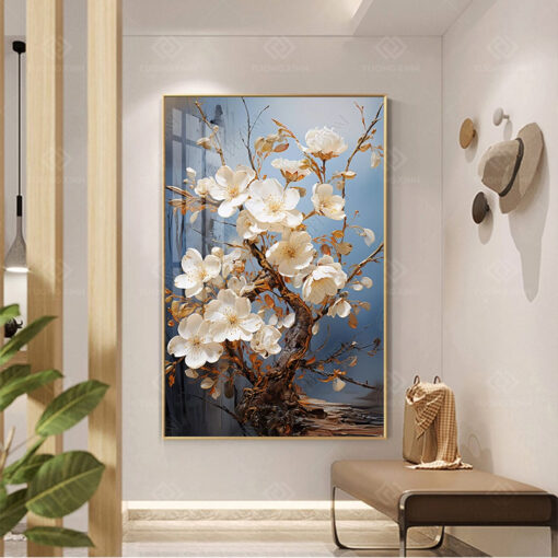 Tranh treo tường cành hoa đào nghệ thuật TG4511