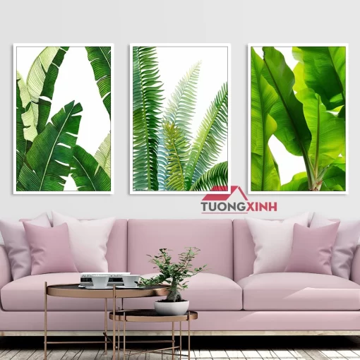 Tranh treo tường lá cây xanh SCA4575