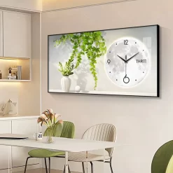 Tranh đồng hồ hoa lá 3D nghệ thuật DG350