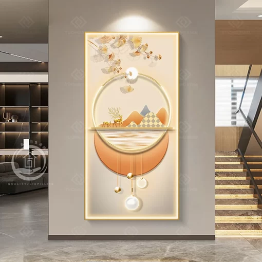 Tranh LED phong cảnh trừu tượng 3D nghệ thuật LD515