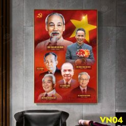 Tranh tráng gương Bác Hồ, Bác Giáp, Bác Trọng, Bác Duẩn, Bác Đồng, Bác Chinh VN04