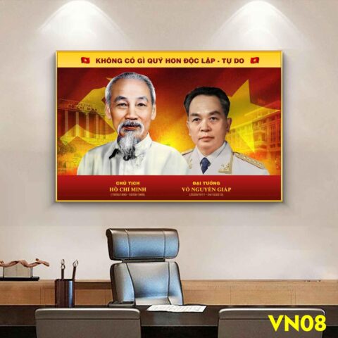 Tranh tráng gương Bác Hồ và Bác Giáp VN08