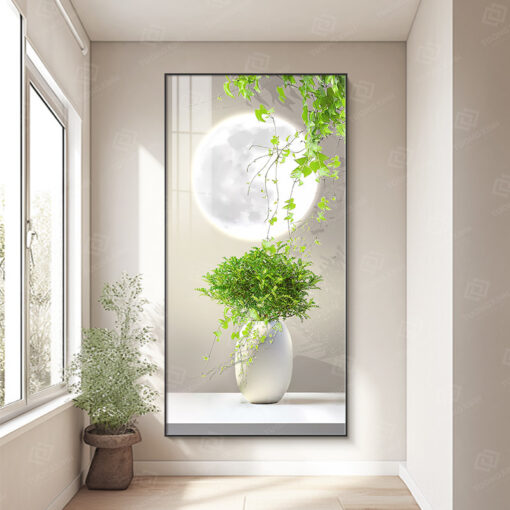 Tranh lá cây trang trí lối đi chiếu nghỉ TG4659