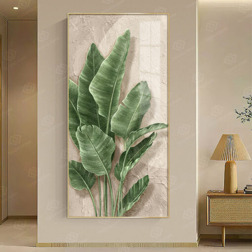Tranh lá cây trang trí lối đi chiếu nghỉ TG4658