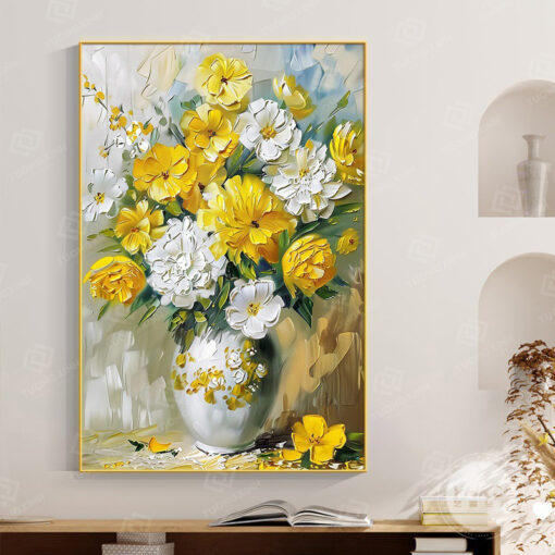 Tranh tráng gương hoa nghệ thuật phong cách art nghệ thuật TG4674