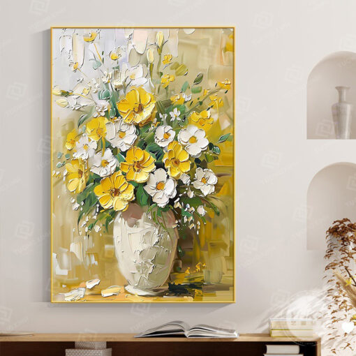 Tranh tráng gương hoa nghệ thuật phong cách art nghệ thuật TG4676