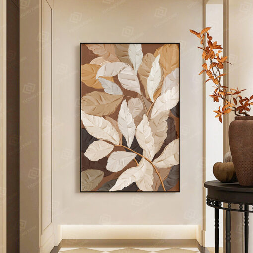 Tranh treo tường lá cây phong cách nghệ thuật TG4683