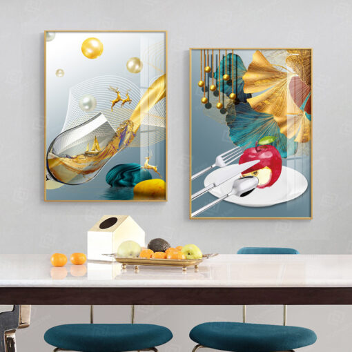 Tranh chiếc ly 3D nghệ thuật trang trí phòng ăn TG4711