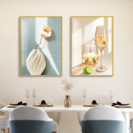 Tranh chiếc ly 3D nghệ thuật trang trí phòng ăn TG4708