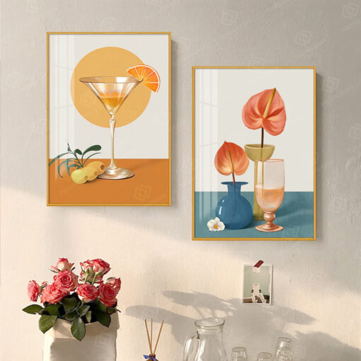 Tranh chiếc ly 3D nghệ thuật trang trí phòng ăn TG4705