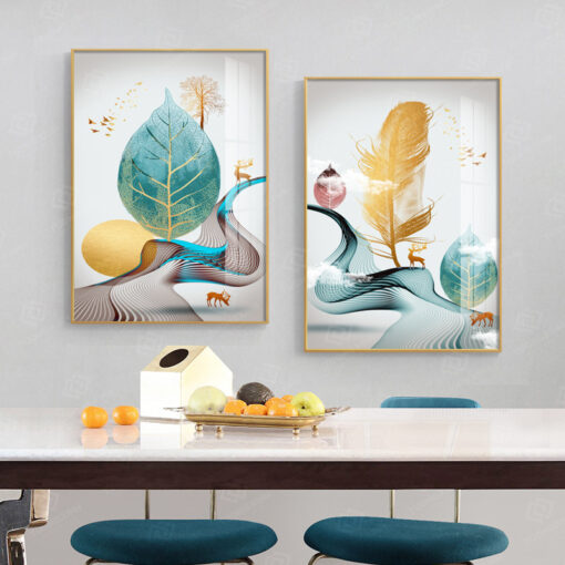 Tranh phong cảnh 3D nghệ thuật trang trí phòng ăn TG4704