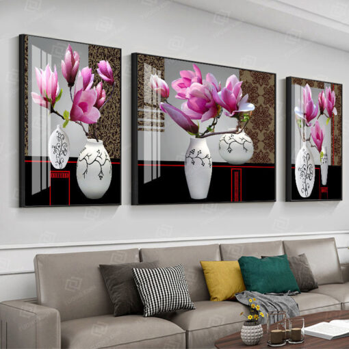 Tranh treo tường phòng khách lục bình hoa Mộc Lan TG4733