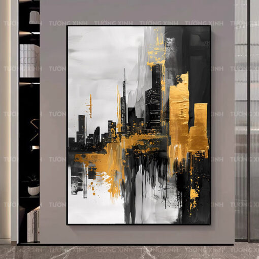 Tranh thành phố trừu tượng nghệ thuật TG4750
