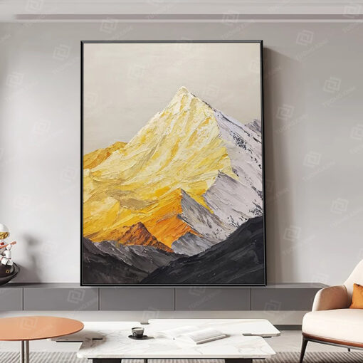 Tranh phong cảnh núi non trừu tượng nghệ thuật TG4737