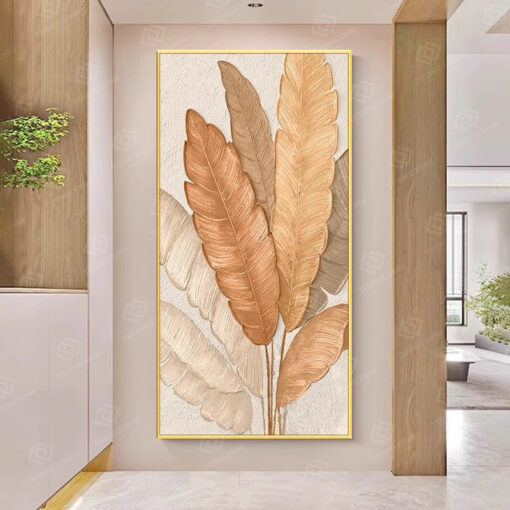 Tranh lá cây trang trí lối đi chiếu nghỉ TG4743