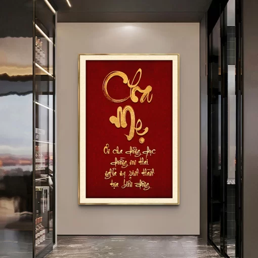 Tranh tráng gương Thư Pháp, quà tặng sang trọng ý nghĩa TG4828
